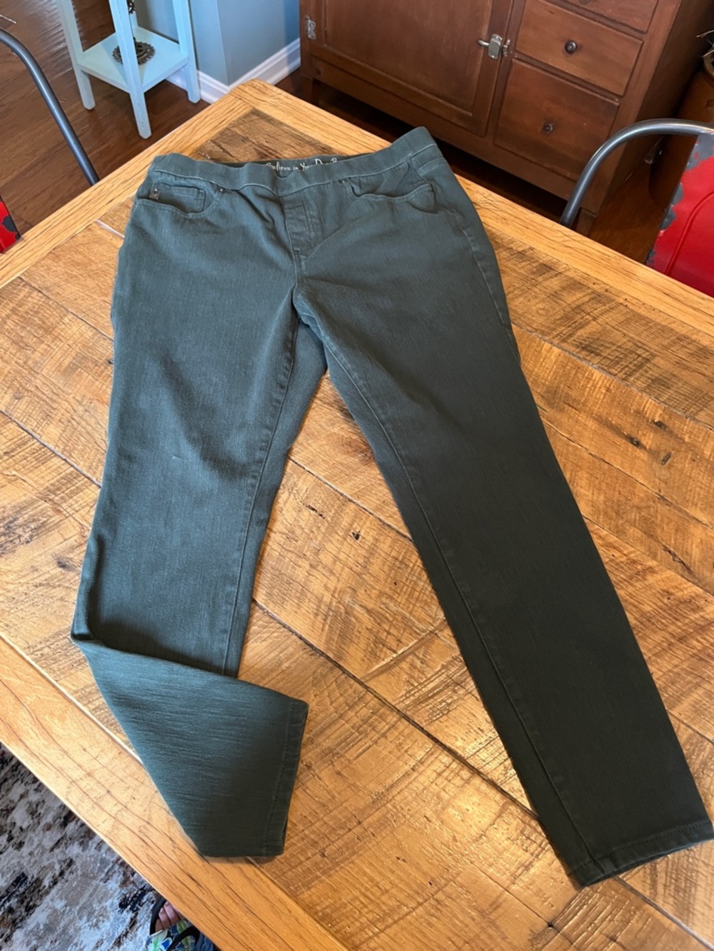 Kim Gravel belle Dark Green Slim Stretch Pants